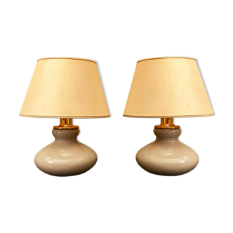 Pair of lamps in Murano glass and brass by VeArt Italia 1950s