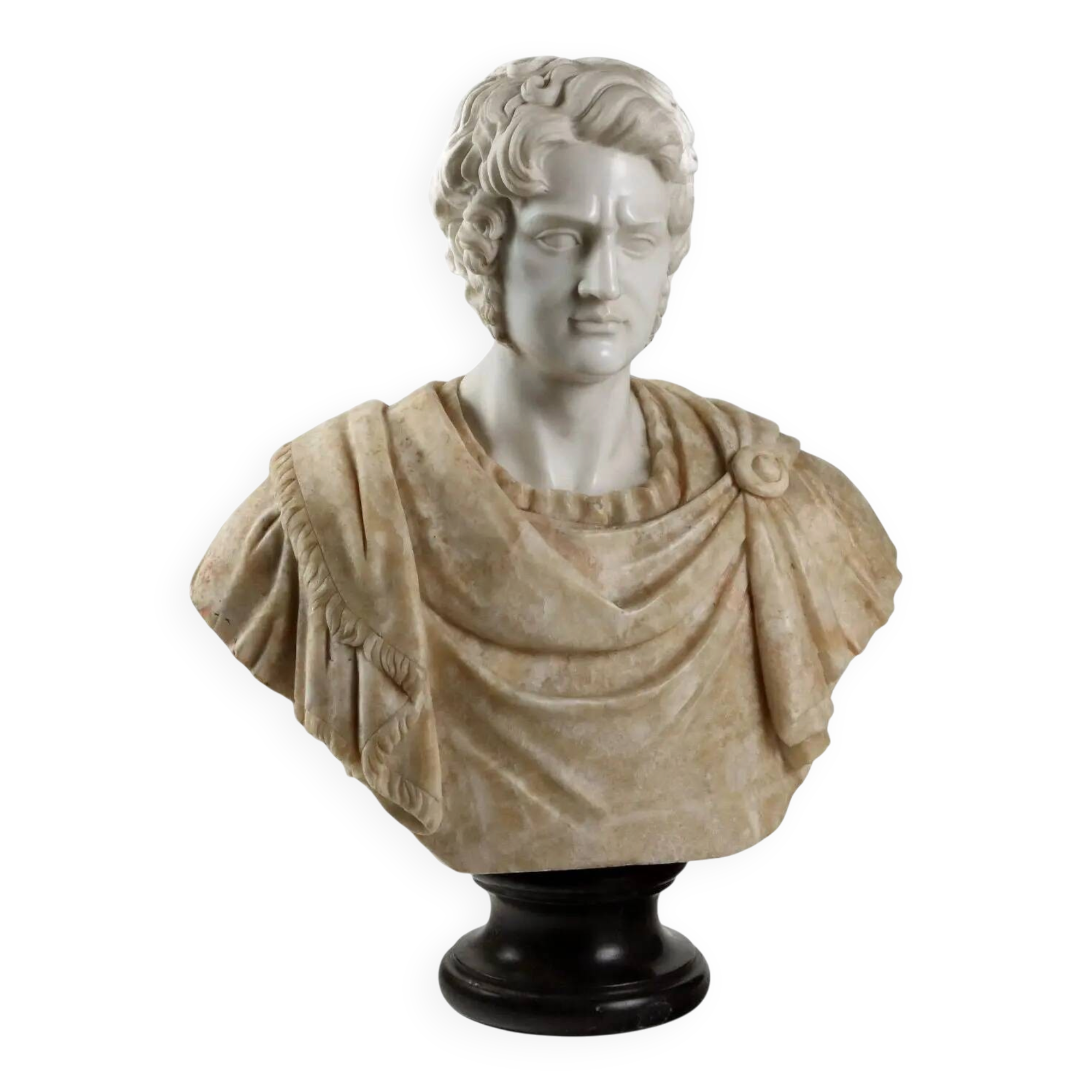 Buste d’un empereur romain en marbre blanc, Italie, XXe siècle