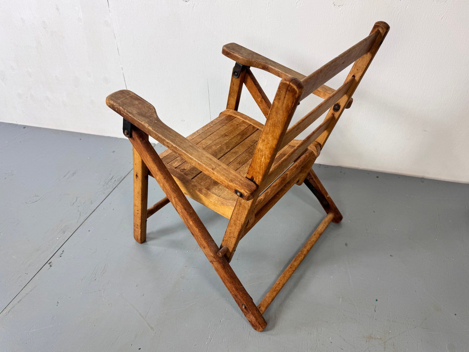 Mid-century wooden foldable children's chair, 1950s