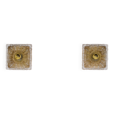 Pressed glass flower sconces.
