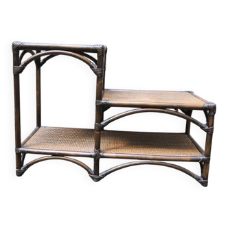 Ancien meuble bas en rotin