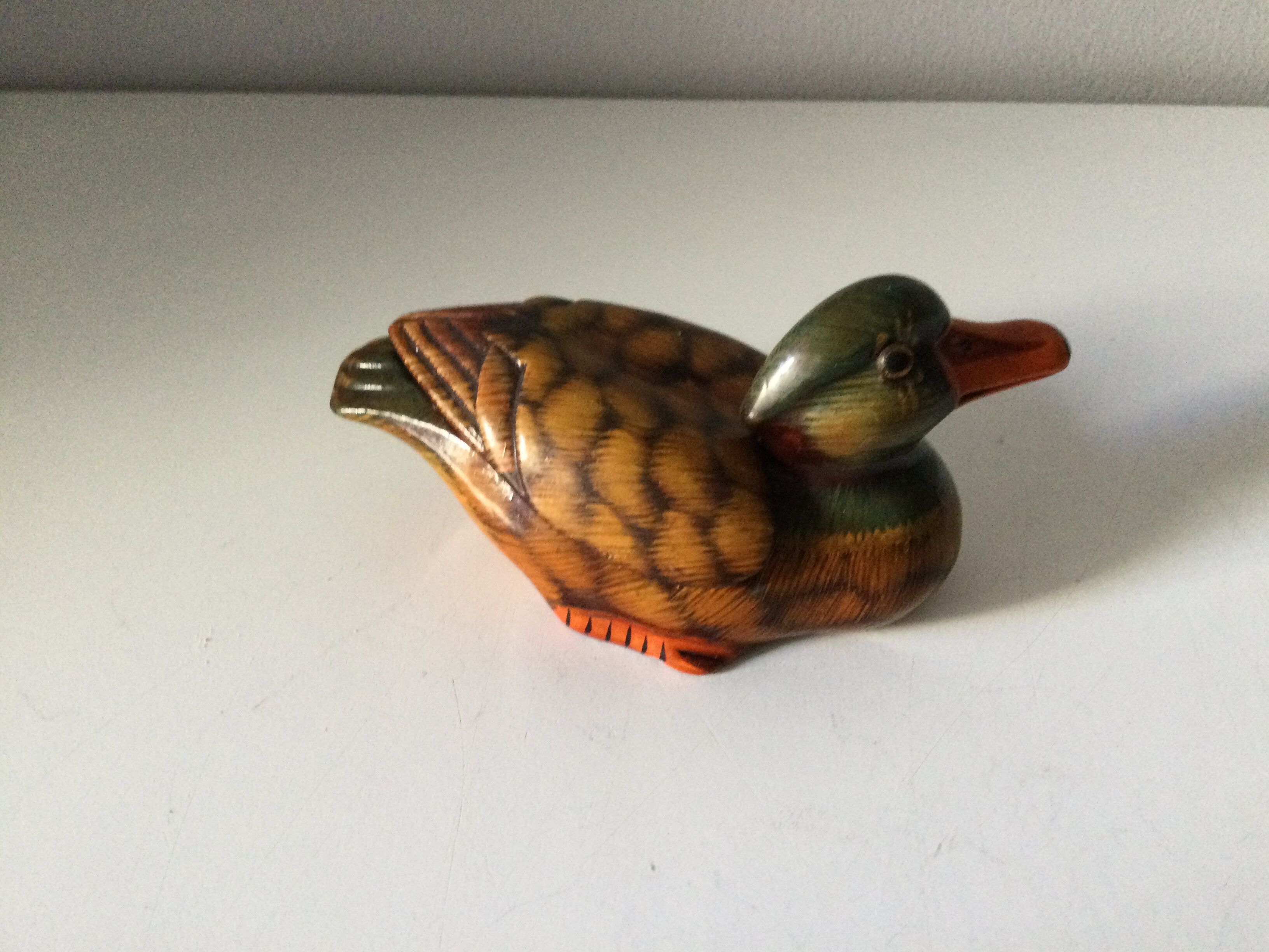 vide poche EN FORME DE CANARD EN FAIENCE MICHEL CAUGANT