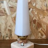 Vintage lamps in opaline and marble from the 1960s.