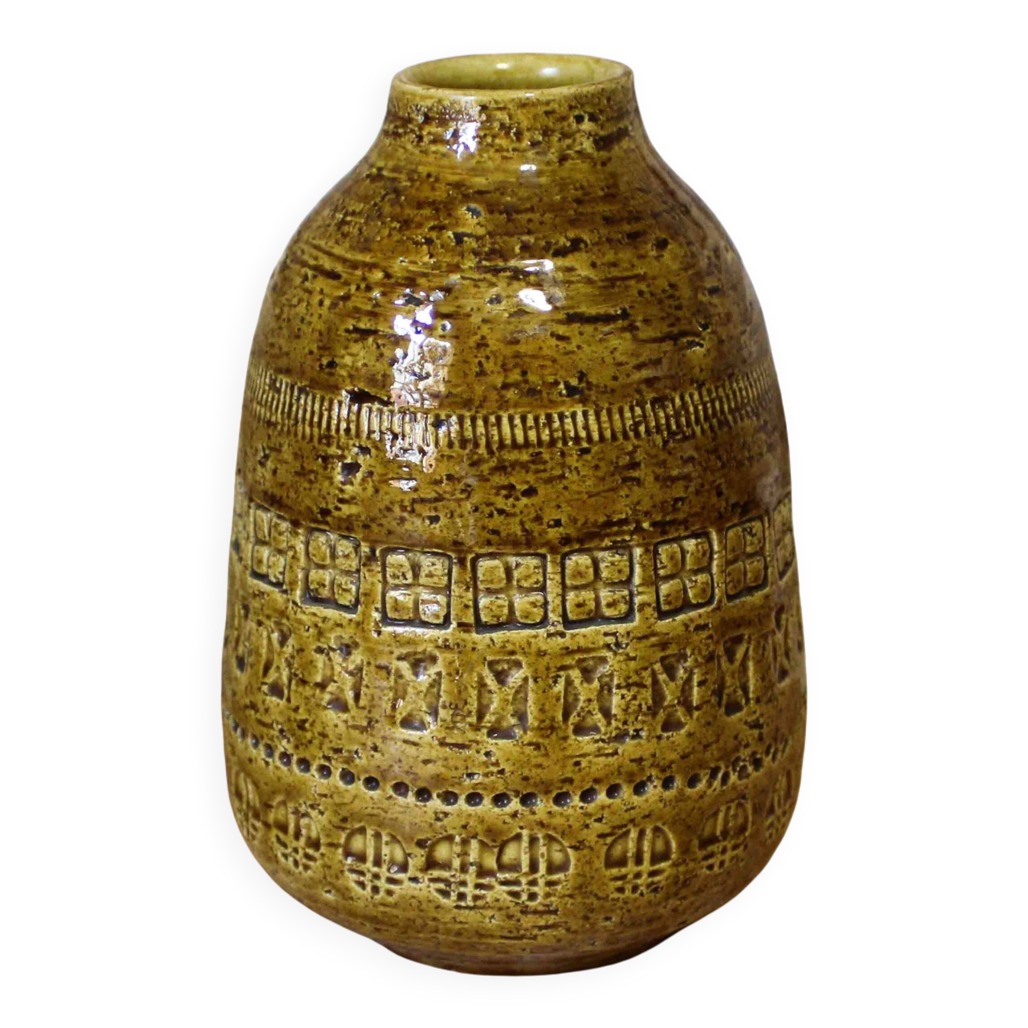 Ceramic vase glazed by Aldo Londi for Bitossi