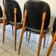 suite of 4 chairs from the 60s, "pegasus" model, from Baumann.
