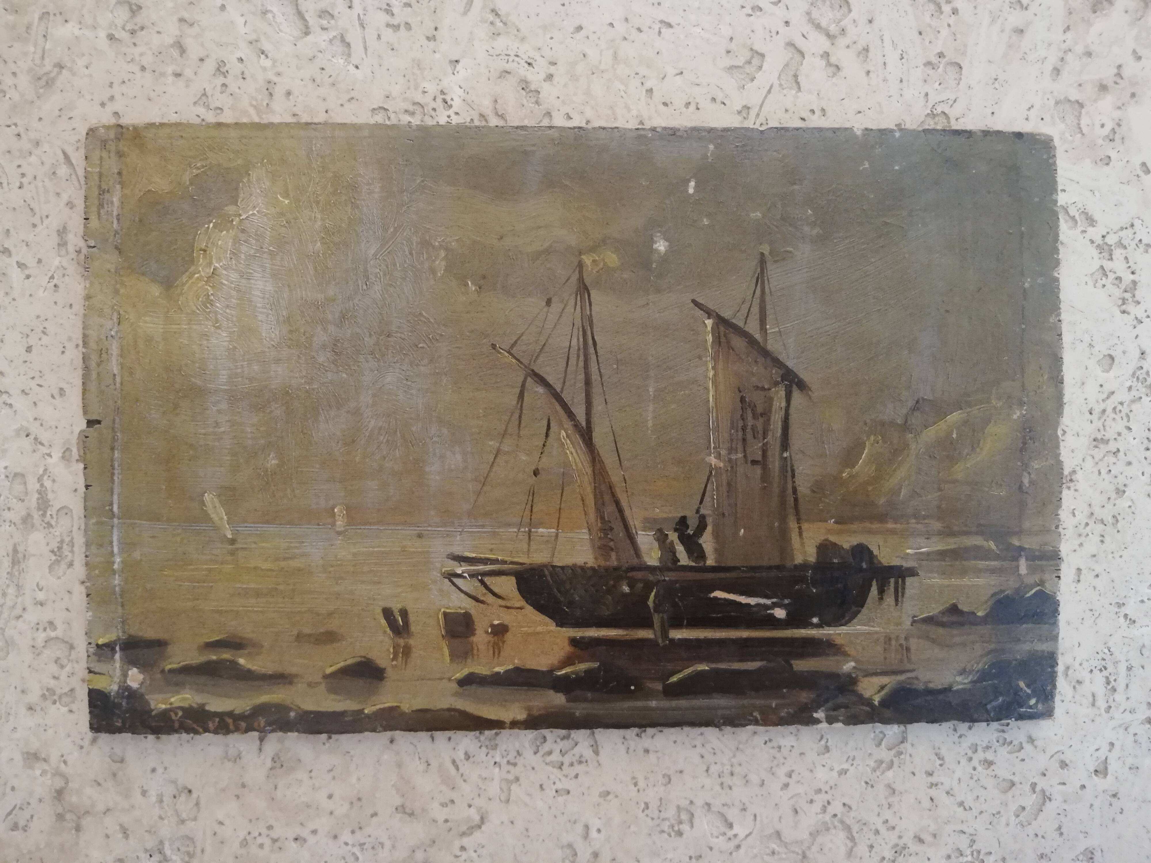 Paint, oil on wood panel