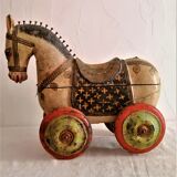 Old toy, wooden horse, India