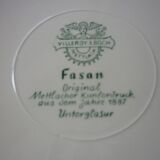 Villeroy & Boch “Fasan” red plate 1960