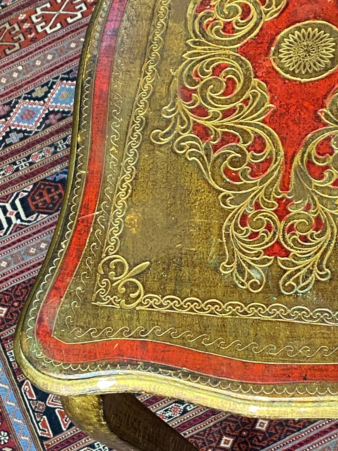 Florentine wooden side table