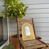 Ethnic brass mirror