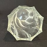 Luminarc vase in transparent glass swirl from the Arques glassworks 1970