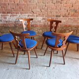 Set of 6 bistro chairs 1970