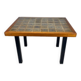 Side table in wood, ceramic and metal from the 70s