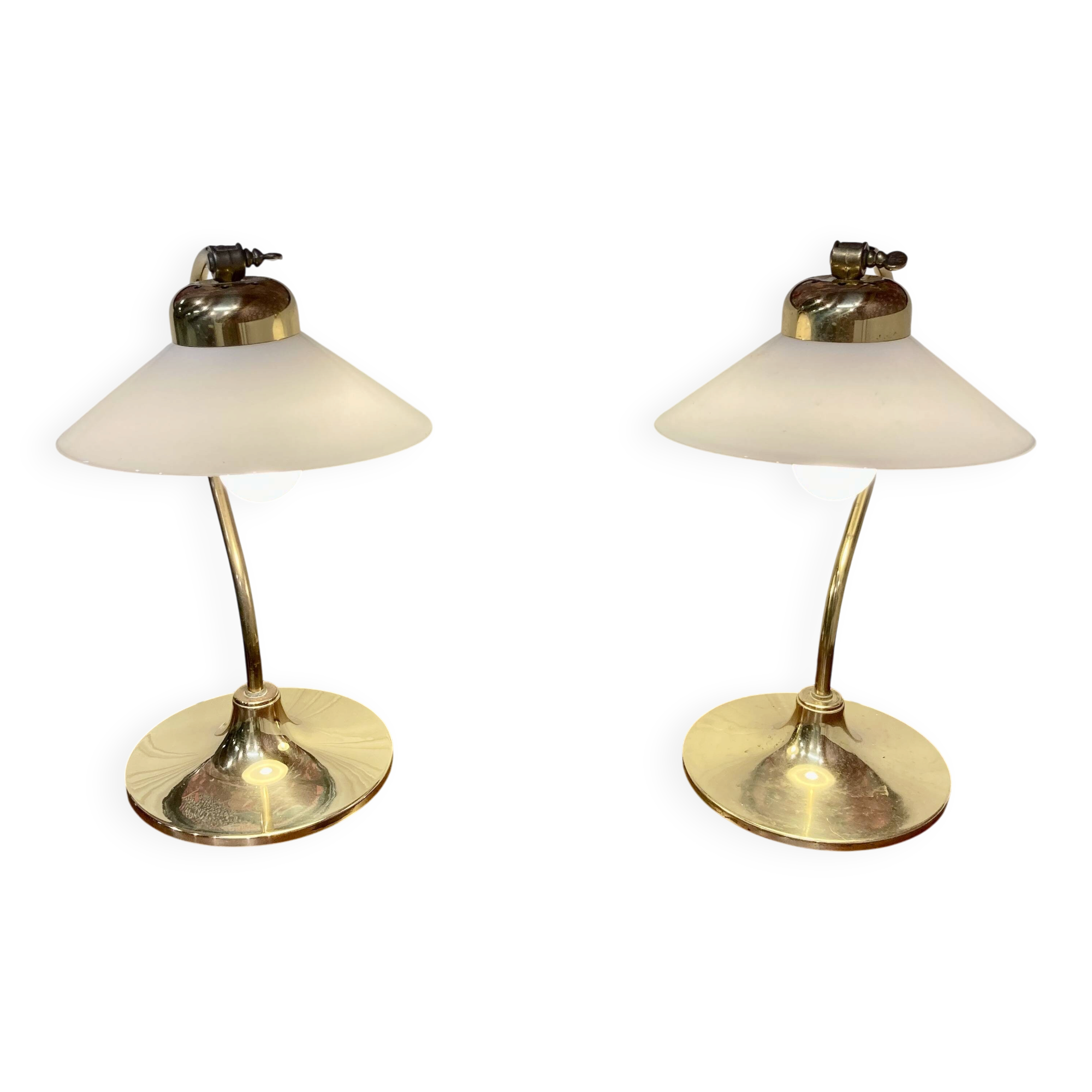 Pair of large scandinavian design lamps from the 1960s.