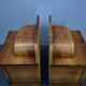 Art Deco bedside tables from the 1930s in walnut finish, Czechoslovakia.