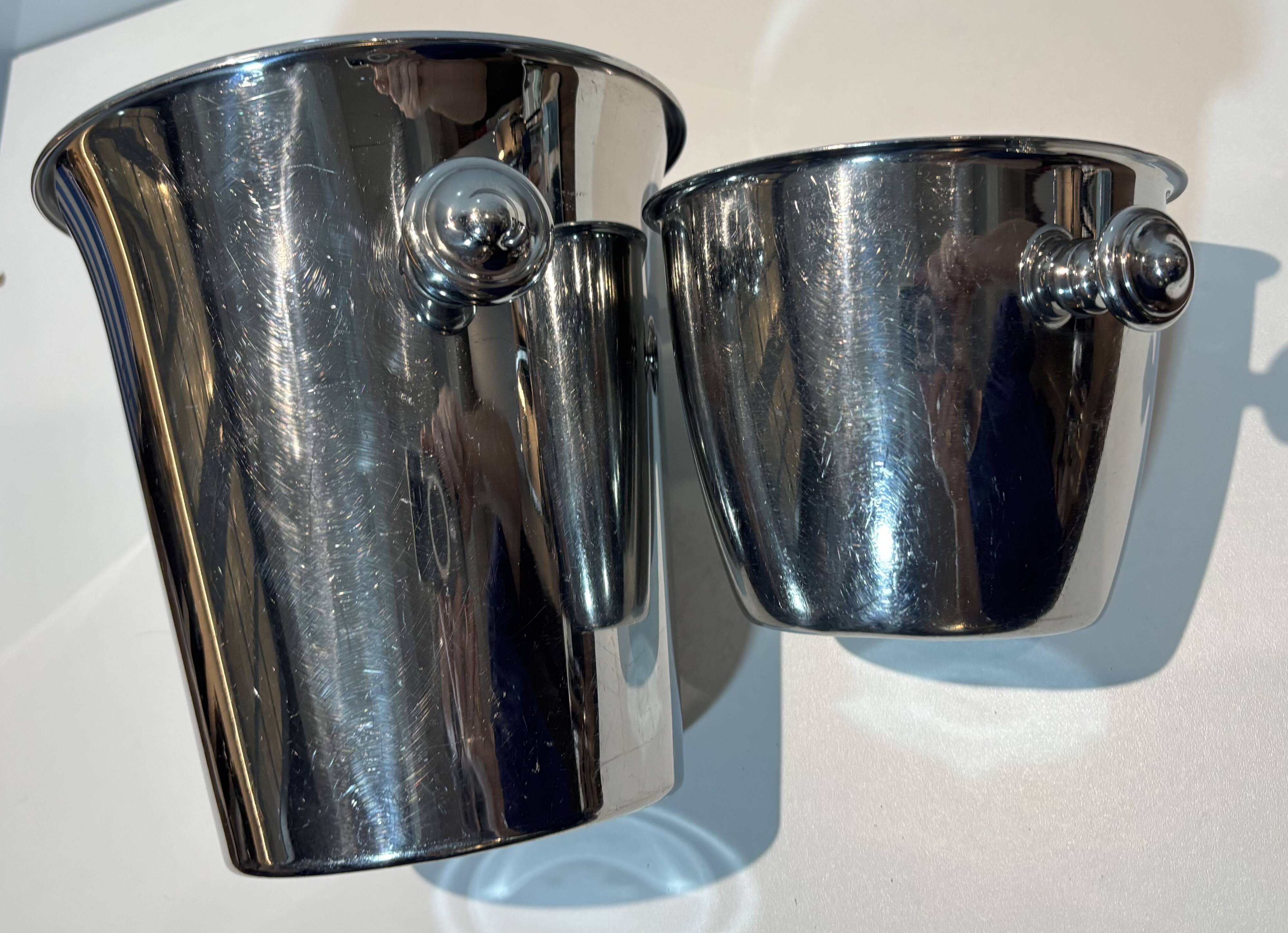 Set of 2 WMF "Hotel Germany" Champagne Coolers Stainless Steel