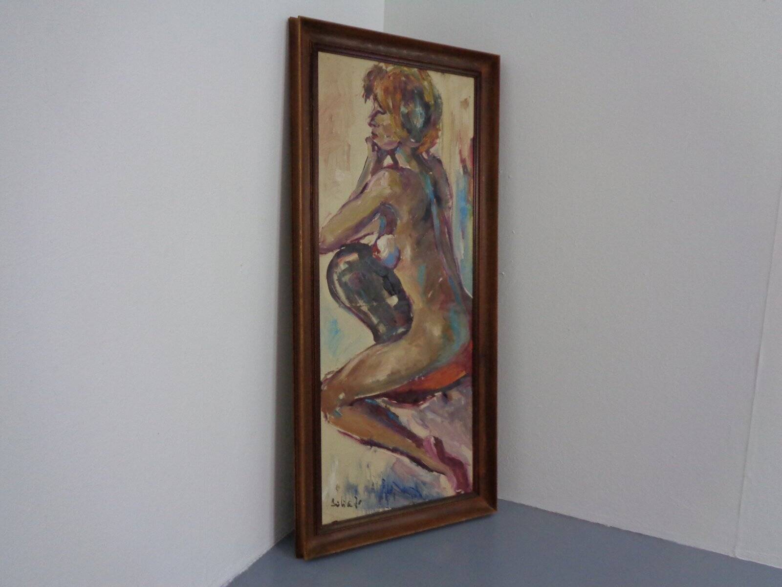 Oil on Canvas, 1970s, Framed