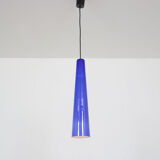 1960s Blue glass hanging lamp by Vistosi, Italy