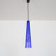 1960s Blue glass hanging lamp by Vistosi, Italy