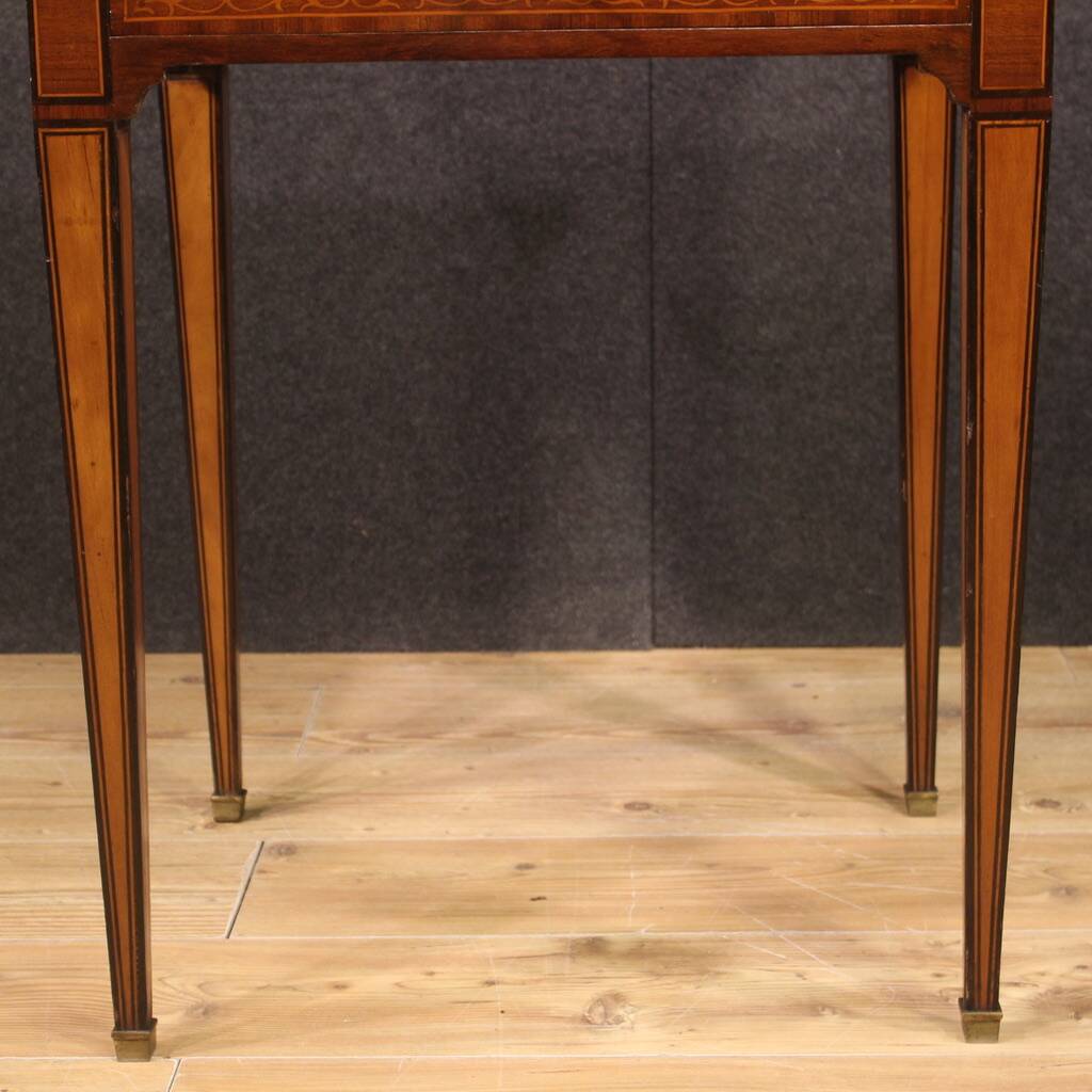 Italian inlaid wood side table