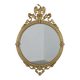Miroir rond néoclassique français en finition cuivre, 20e siècle