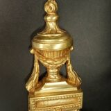 Pair of large wall lights, ram's heads, Louis XVI style - gilded bronze