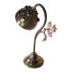 brass lamp with cabochons 1900 a20 electricity check h 34x27