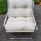 Pair of armchairs from the 70s chrome tubes and cotton canvas