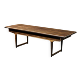 Vintage Mid-Century Modern Danish Rosewood Coffee Table with Shelf, 1960s