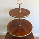 Round table of neoclassical style with triple plateaux 1940