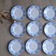 9 assiettes à dessert Dux Boch bleues, 1960