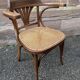 Rare american viennese style office armchair, bent wood, w baumann.