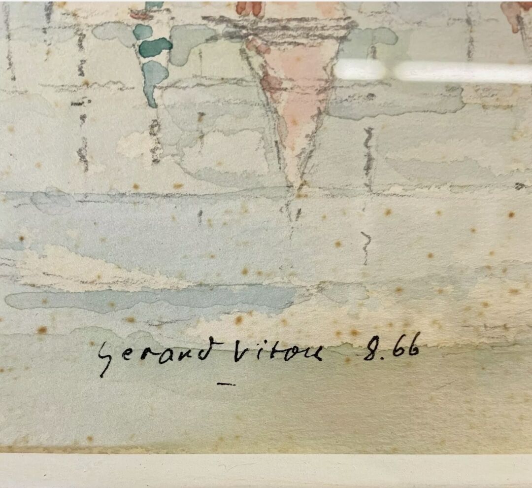 Aquarelle marine Gérard Vitou 8.66