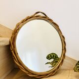 Vintage rattan mirror