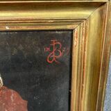 École Française du XIXeme siècle : tableau monogrammé et daté