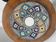 Large old couscous dish in ceramic stoneware and enamels