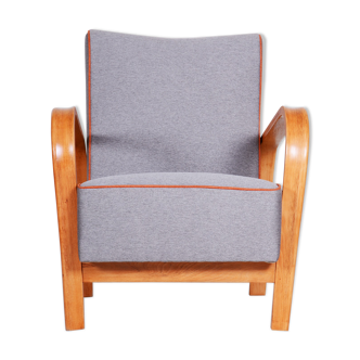 Art Deco Armchair made in 1930s Czechia. Beech. designed by Koželka and Kropáček