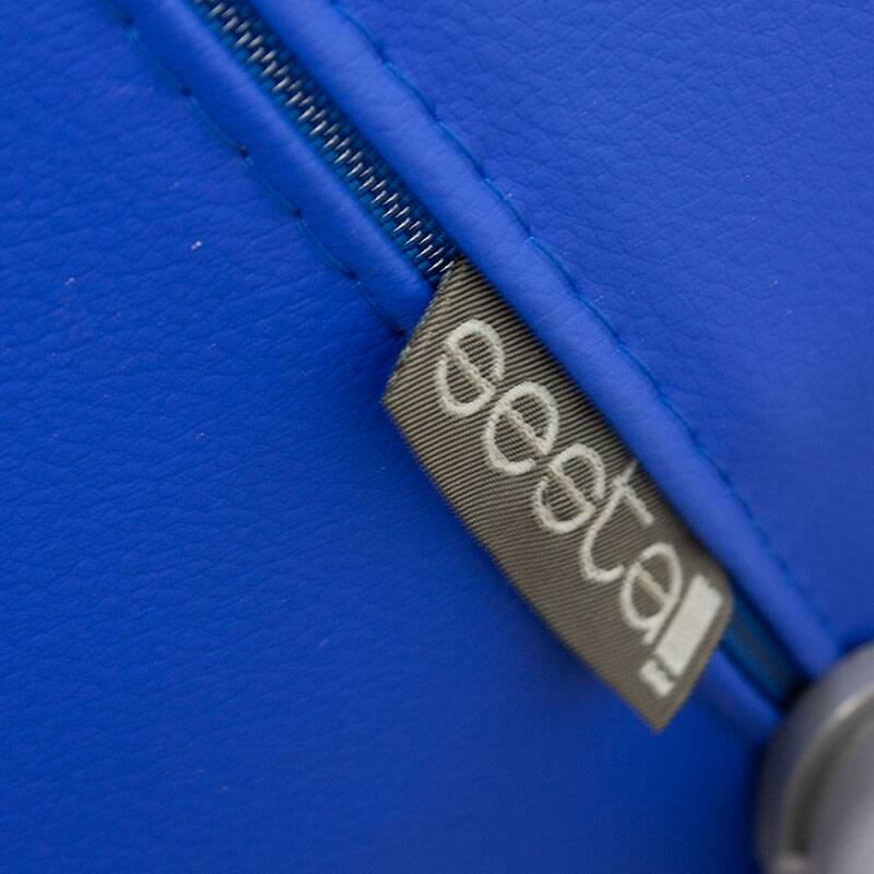 Sesta Smile armchair in Blue imitation leather