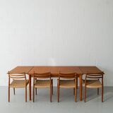 Dining table in teak by Henning Kjaernulf for Vejle Stole Møbelfabrik, Denmark, c. 1960s
