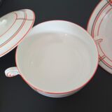 Service confiturier et compotier en céramique d'Onnaing ancien