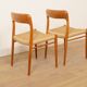 2 x vintage dining chairs | Niels Otto Møller | Model 75 | Teak