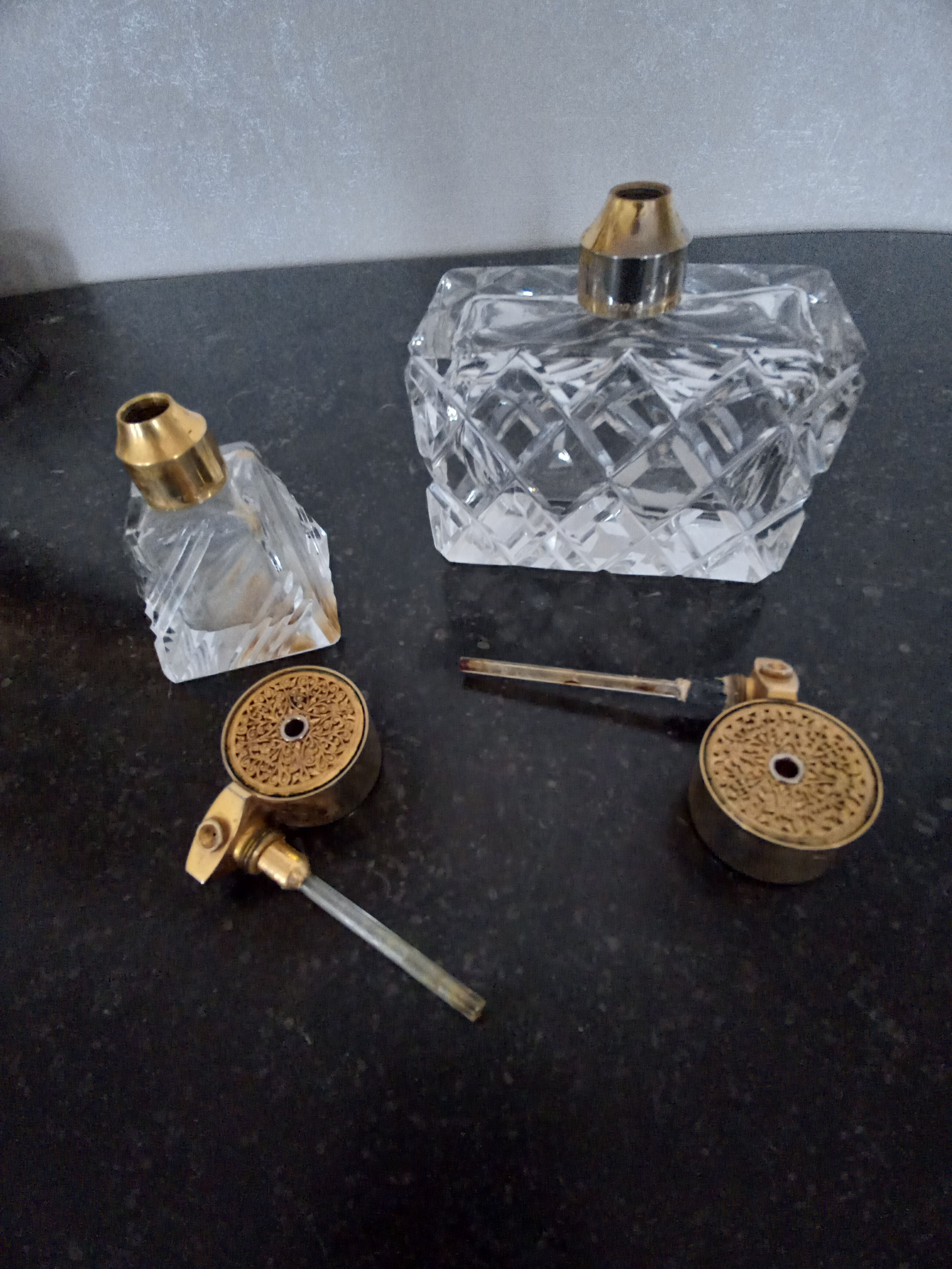 2 perfume bottles