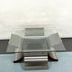 Coffee table in brushed steel 1970