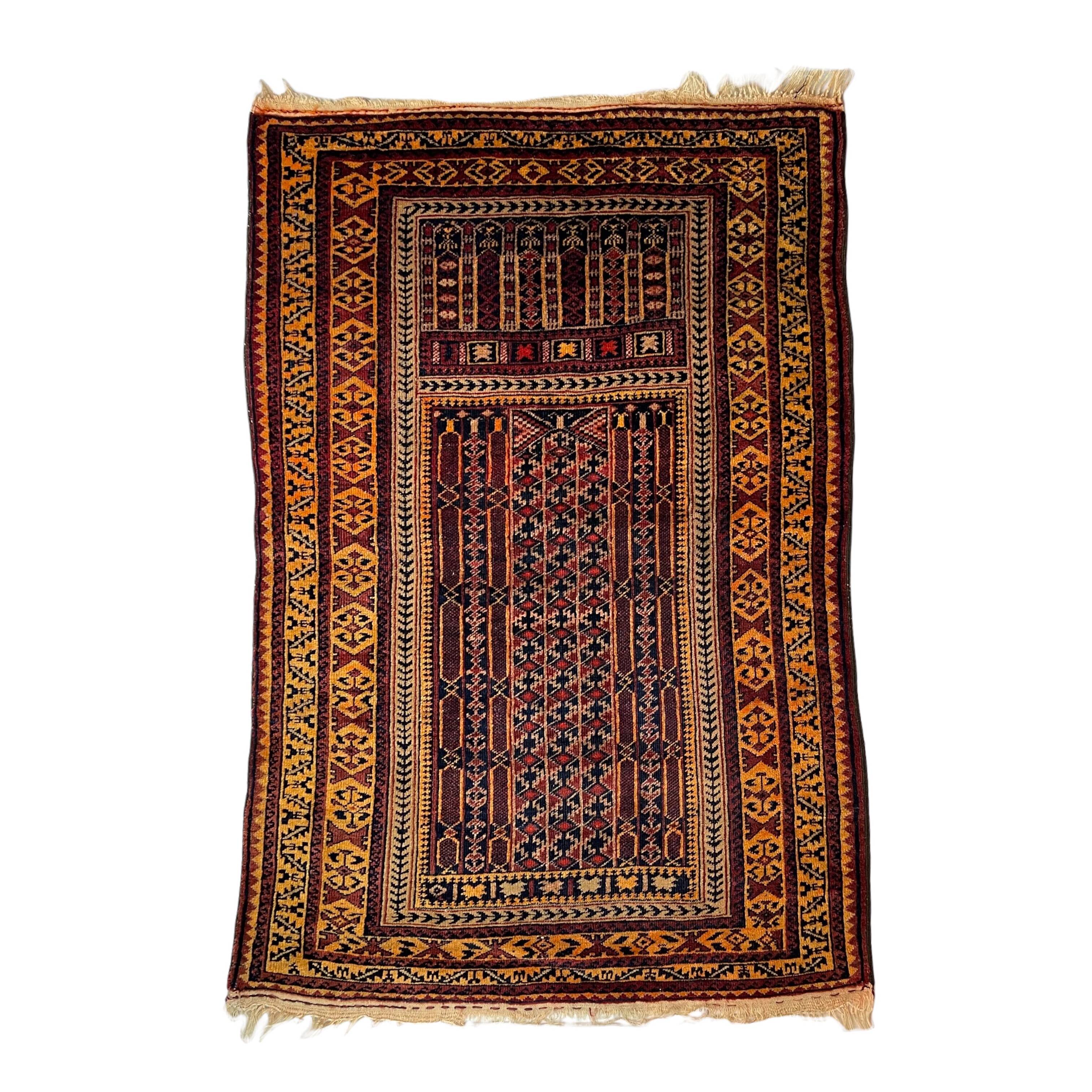 Vintage afghan belouch  rug ,feiner handgeknüpfter orientteppich afghan belutsch teppich, 140 x 86cm