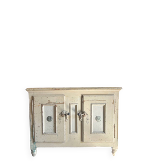 Ancien meuble glacière en bois