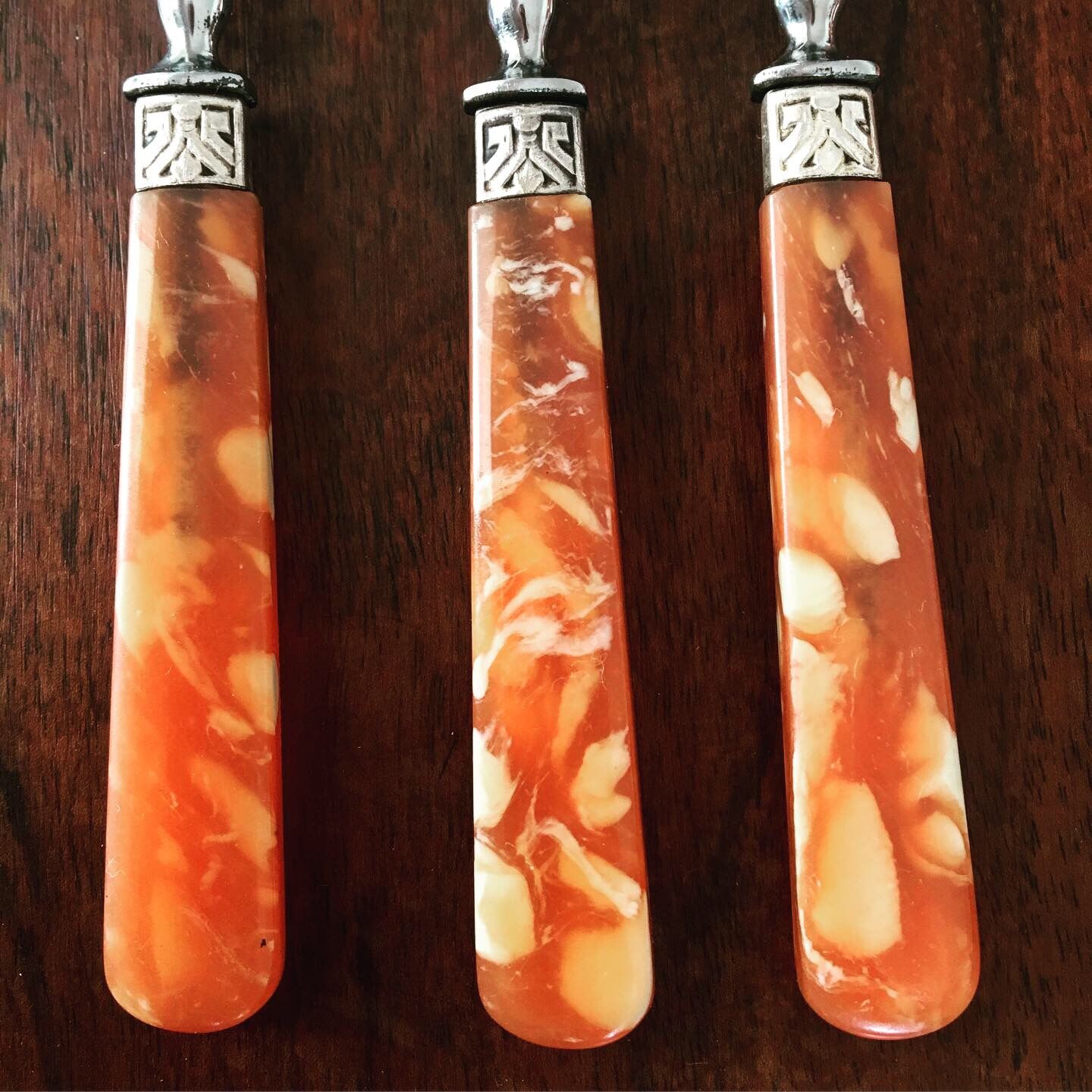 Stainless dessert and bakelite dessert covers
