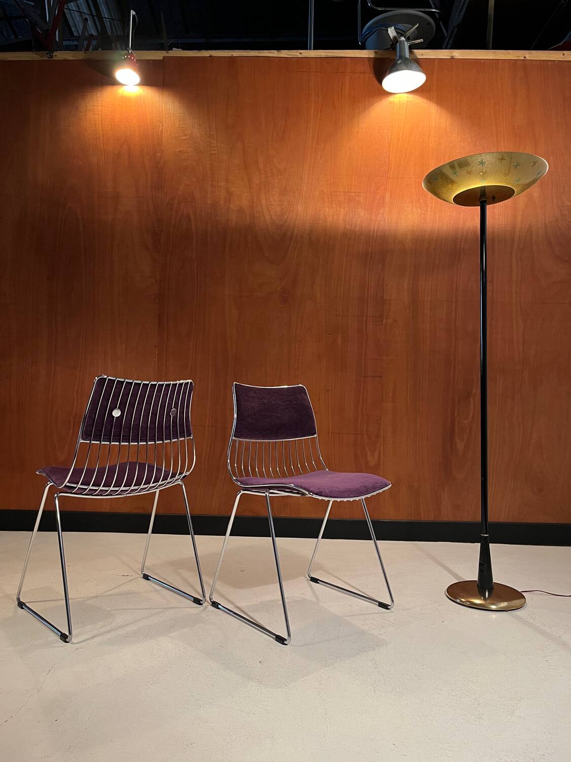 Pair of Novalux chairs, design by Rudi Verelst 1970