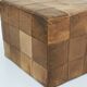 De Sede Patchwork Leather Cube Stool, Pouf, Ottoman, Switzerland, 1970s