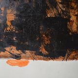 Jean Poulet (1926-2006) "the dead city" Oil on paper