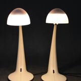 1970s Pair of Veneta Lumi Table Lamps  model Virgola, Italy